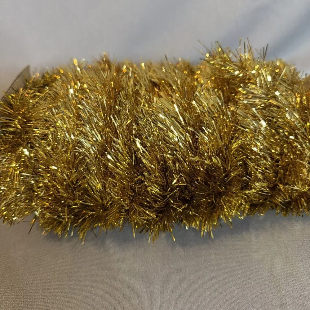 Gold Tinsel Strand Rope Garland Thick 1